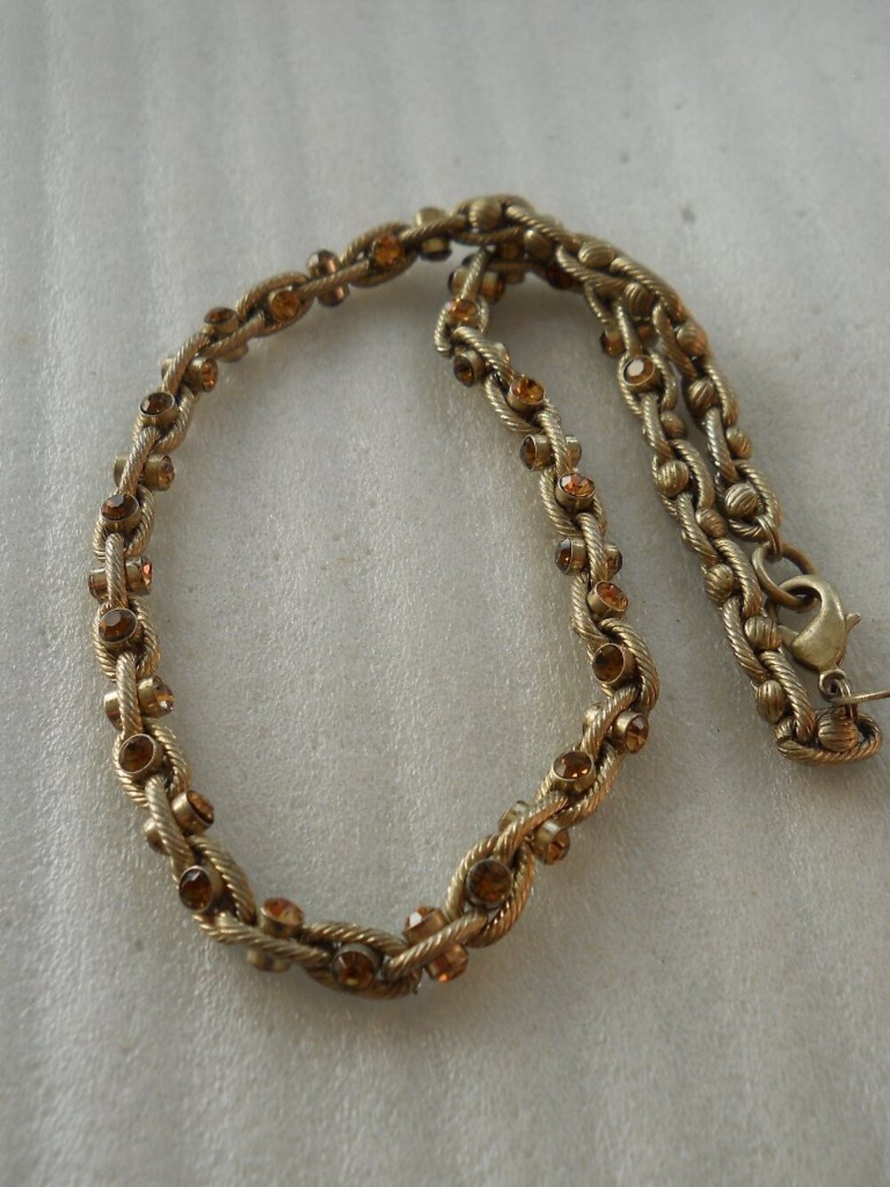 Kiam Family/Lia Sophia - Twisted Chain & Rhinestone Necklace 1030